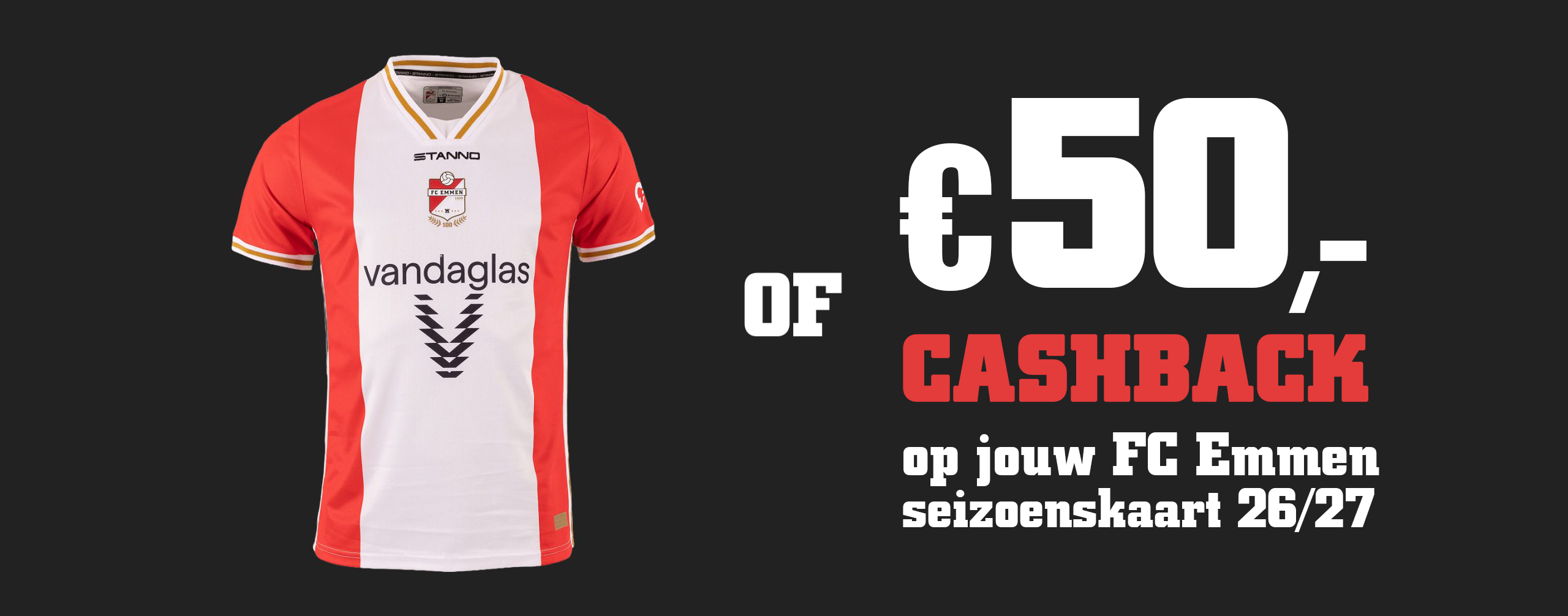 FC Emmen, shirt of 50 euro cashback